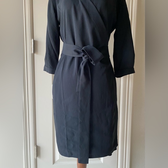 EVERLANE NWT Japanese GoWeave Long-Sleeve Mini Wrap Dress - Picture 9 of 11